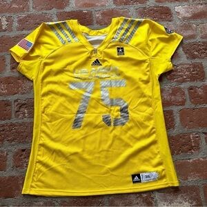 Army Football Adidas Game Uniform Jersey 3XL Mama #75 yellow, black, silver